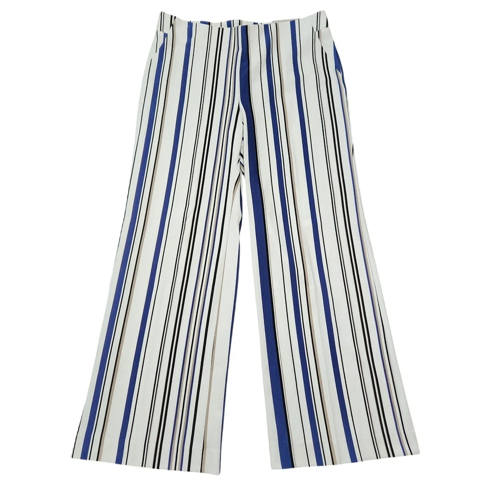 Nuevo con etiquetas Pantalón Chico's Ponte Pierna Ancha Rayas Chico's Talla 2 EE. UU. 12