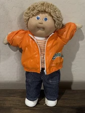 Cabbage Patch Kids 1980s Doll Blonde Hair, Blue Eyes With Clothes Vintage