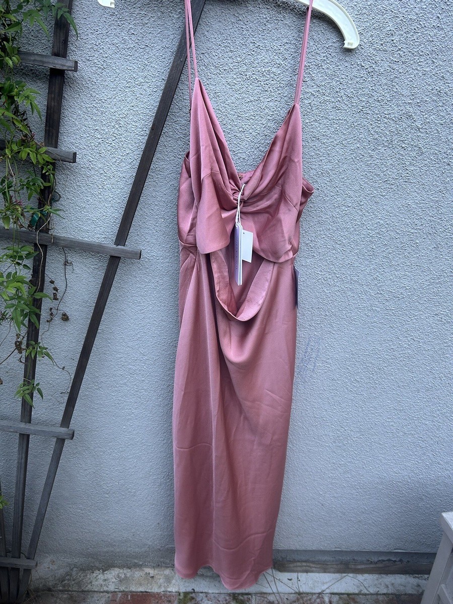 shona joy luxe twist front sleeveless midi dress NWT Shona Joy Luxe Twist Front Sleeveless Midi Dress Sangria Size 14