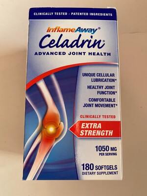 Celadrin Advanced Joint Health 1050 mg ( 180 Softgels ) Extra Strength EXP:2029