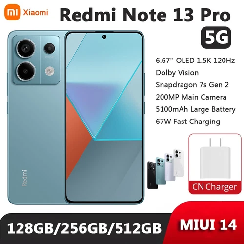 Xiaomi Redmi Note 13 Pro 5G Snapdragon 7s Gen 2 512GB 120Hz 200MP Global ROM - Picture 1 of 16