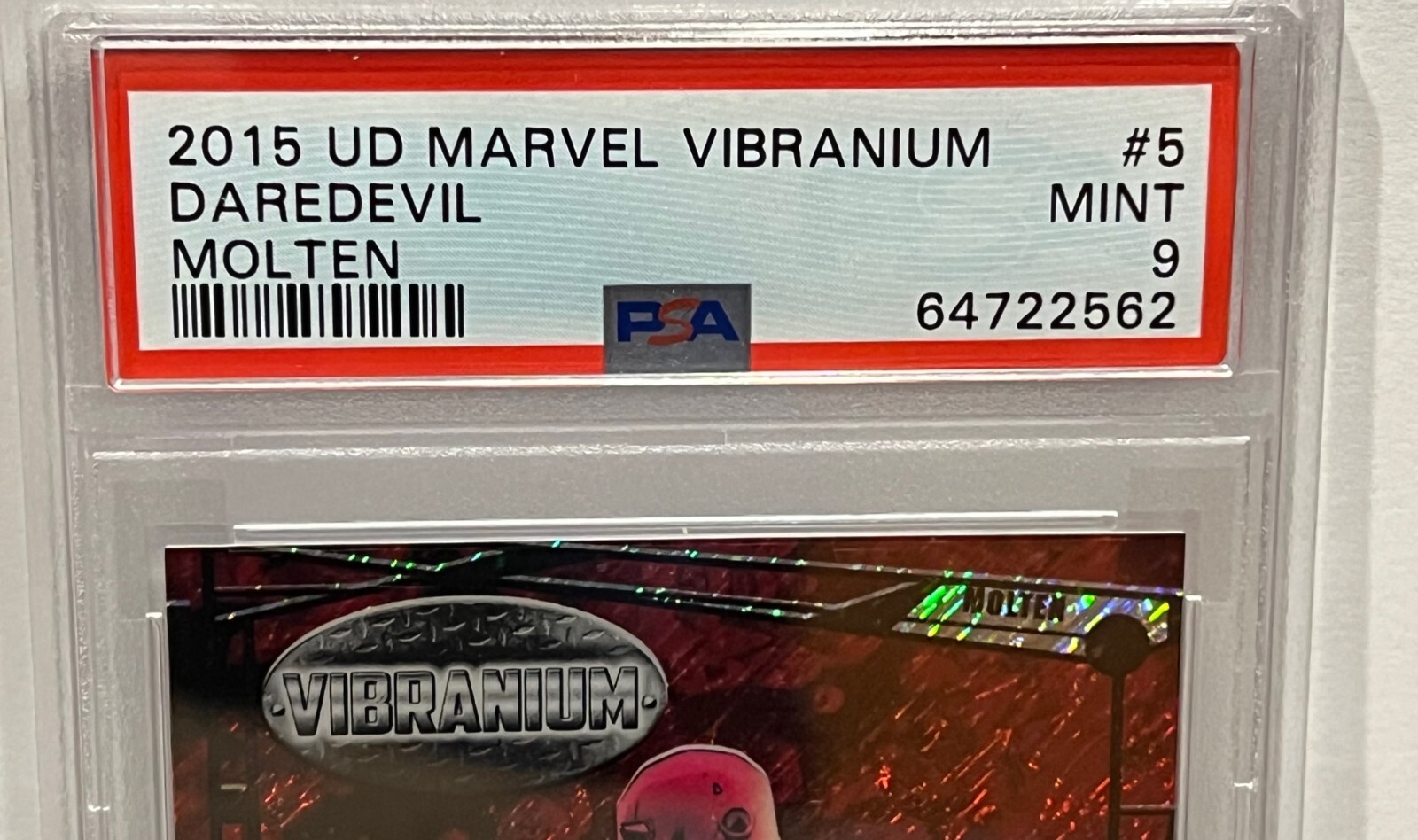 2015 Marvel Vibranium Molten #05 #5 DAREDEVIL Variant Sparkle 174/299 PSA 9🔥