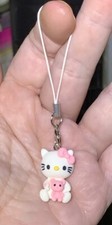 Hello Kitty Charm Phone Zipper Pull  Keychain Add On Attachment 