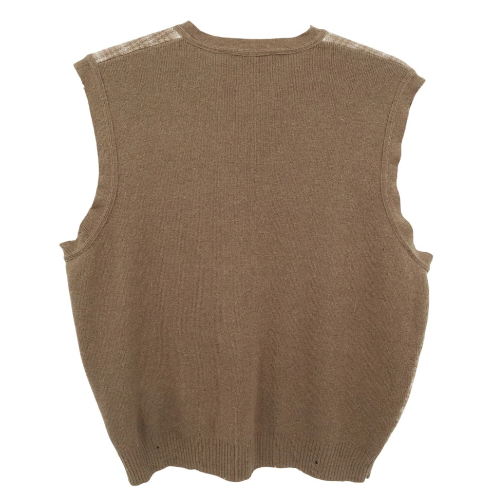 Polo Sport Ralph Lauren Wool Linen Sweater Vest Men XL Brown Academia Vintage - Image 3 of 4