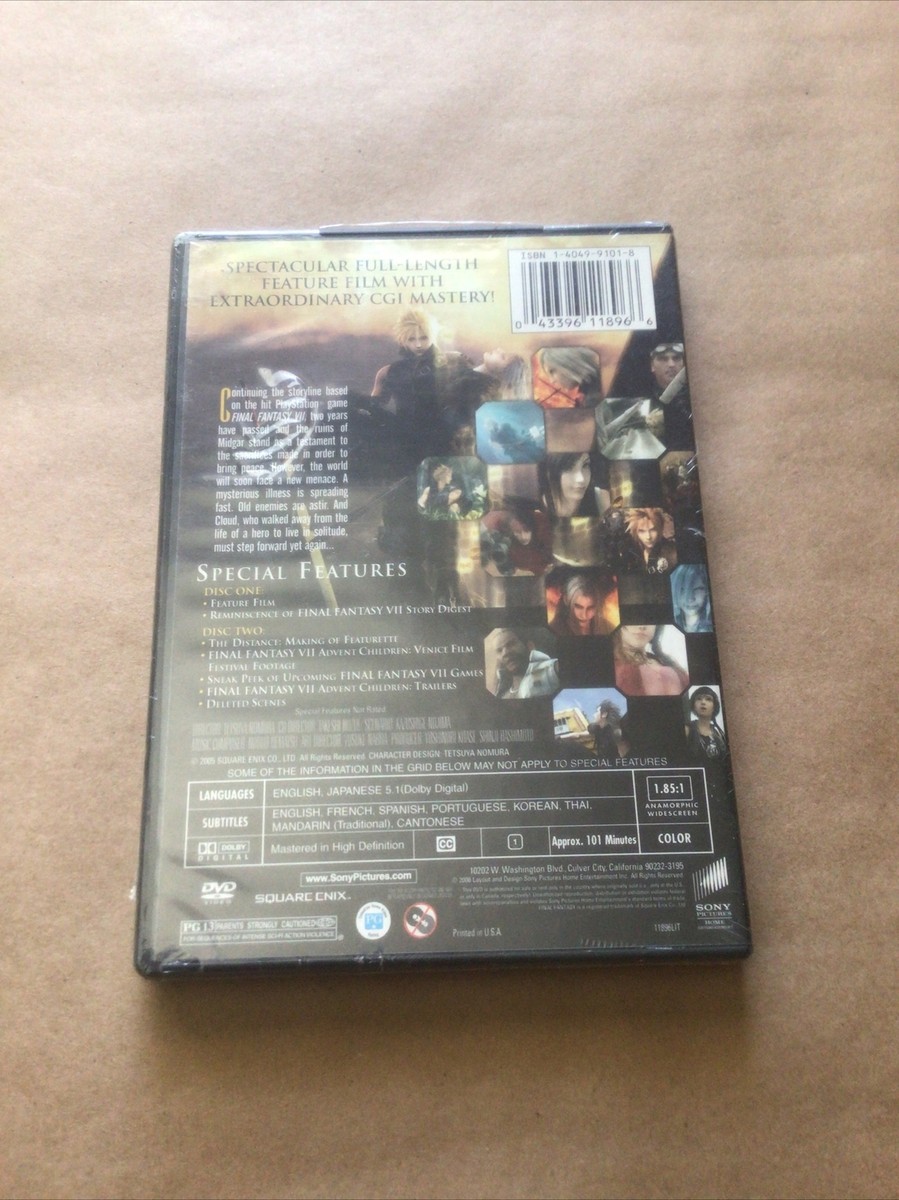 Final Fantasy VII: Advent Children (DVD, 2006, 2-Disc Set) for