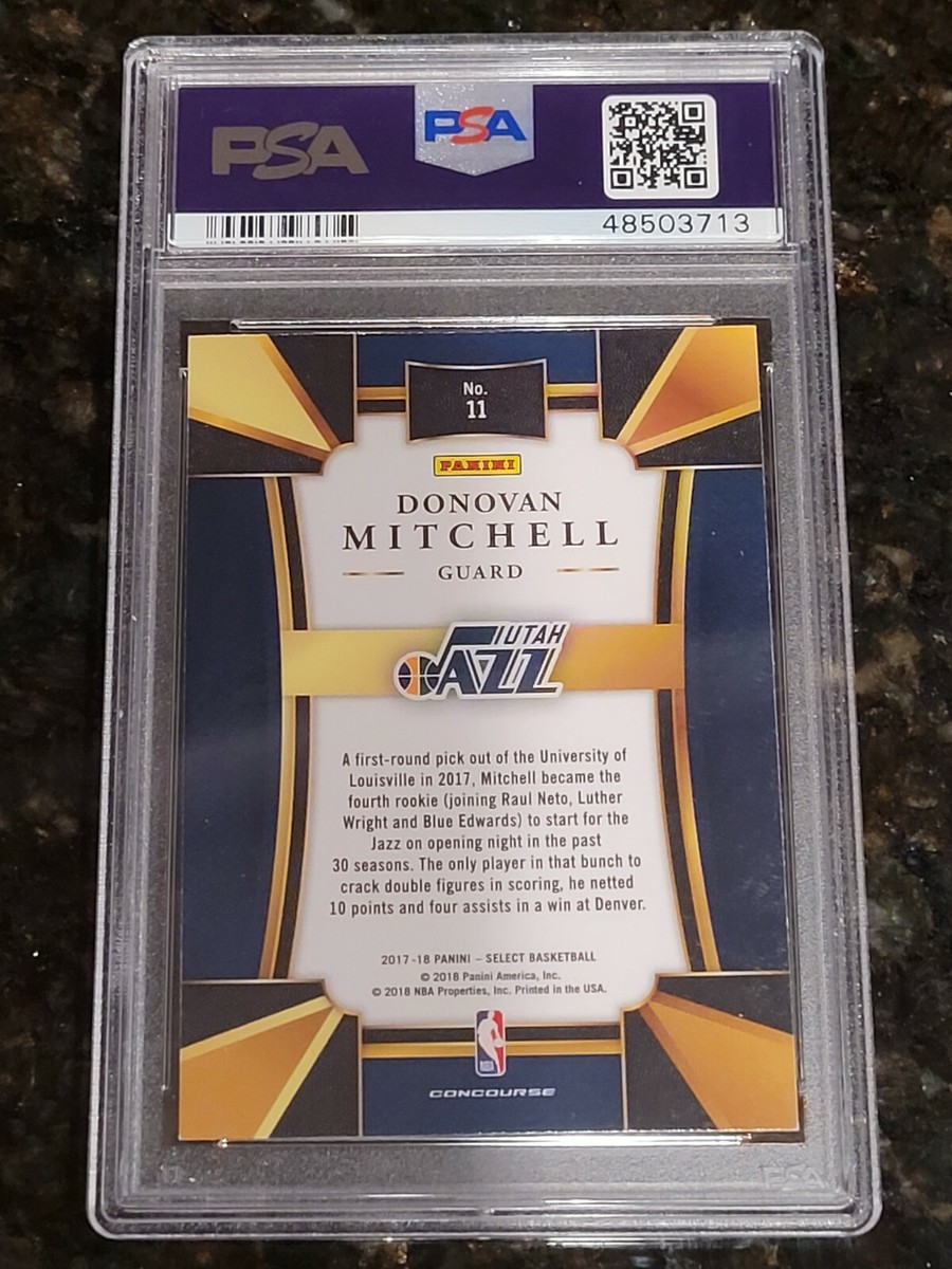 その他 panini SELECT DONOVAN MITCHELL RC PSA 10 🔥🏀💎 2017 Panini Select #11 Donovan Mitchell RC Rookie PSA