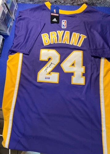 Kobe Bryant Signed LA Lakers Basketball Adidas Jersey Authentication Direct COA