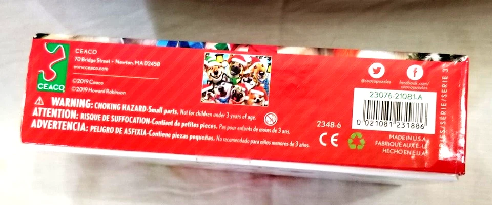 New Ceaco Puzzle Xmas Selfie Pups (550 Pieces) NIB Dog Puppy Poster Jigsaw - Image 4 of 4