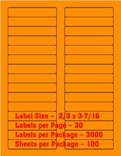 Color Laser Labels for Laser/InkJet Printer  Choose your Label Size 100 Sheets