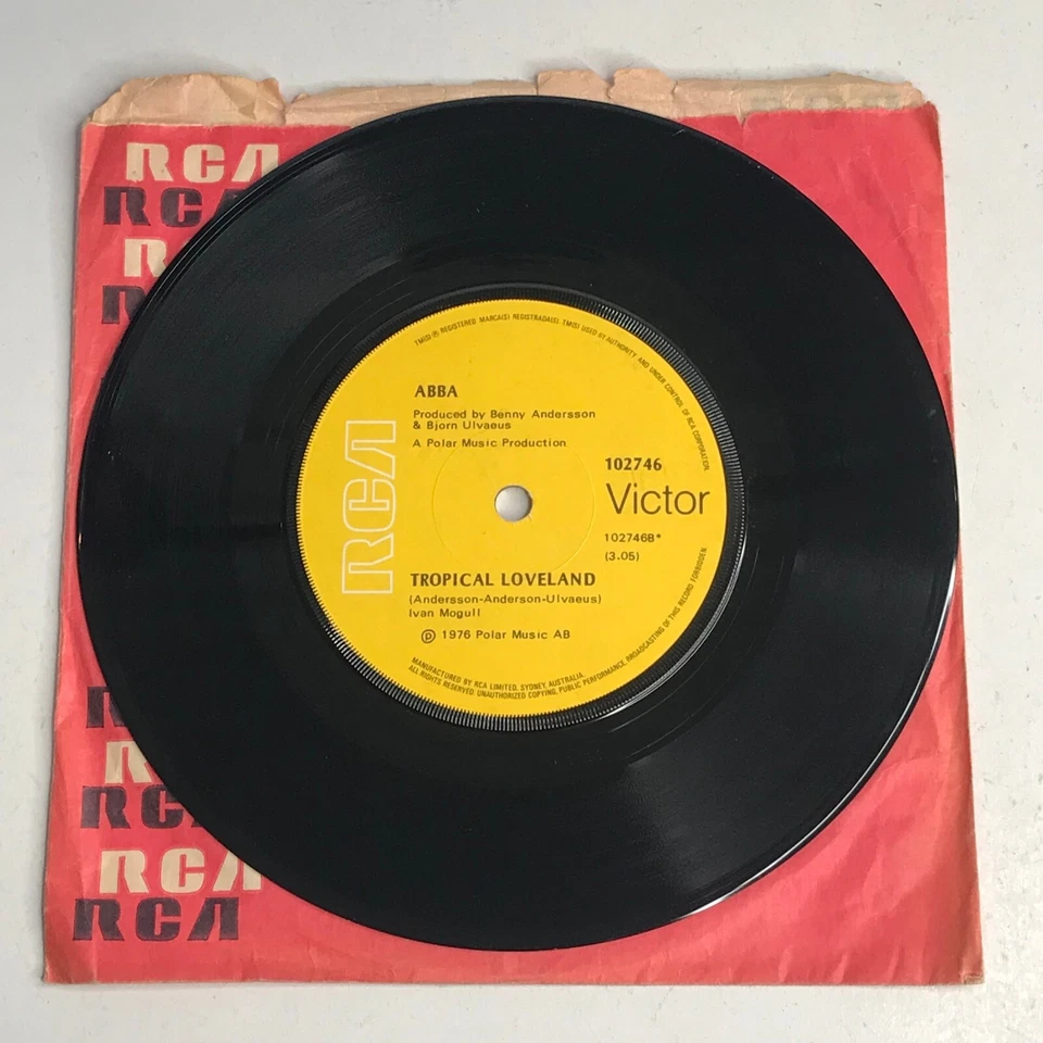 Abba ( Fernando ) ( Tropical Loveland )  Vinyl 45 Single Record 1976 - Image 2 of 4