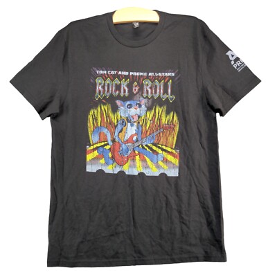 District Men's Tom Cat And The Promo All-Stars Tour 2024 T-Shirt Medium Black