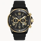 Bulova Marine Star 98B278 Black Dial Chronograph Stainless Steel Quartz Watch