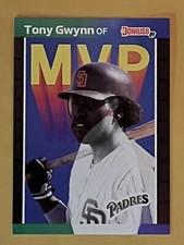 1989 DONRUSS MVP TONY GWYNN HOF WHITEOUT PRINTING ERROR VERSION VERY RARE