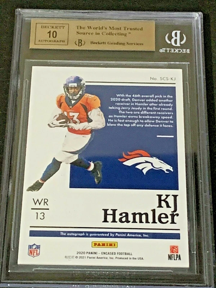 2020 Encased KJ Hamler Scripted Signatures Emerald Auto RC 10/10 Gem Mint 9.5/10 - Image 4 of 4