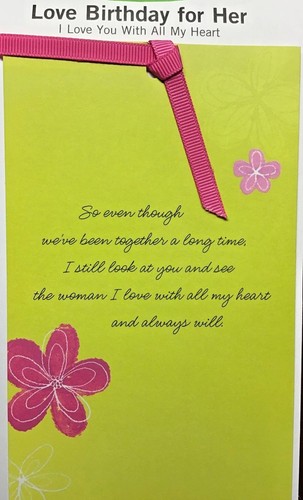WOMAN I LOVE BIRTHDAY Cards, Wife Girlfriend 16 Choices HALLMARK 38 - Picture 26 of 46