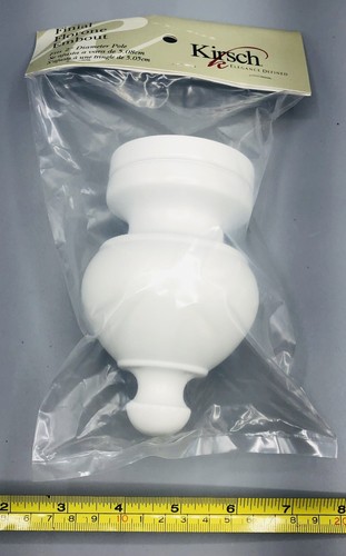 Kirsch Finial Florone Embout Fits 2” Pole 5509EG.025 White Screw (1) Drapes New - Picture 7 of 10