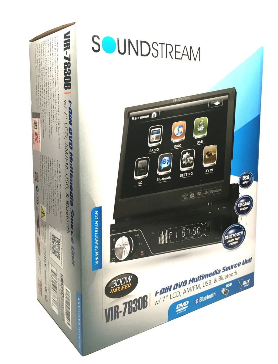 Soundstream VIR-7830B Single-DIN Bluetooth Car Stereo DVD Soundstream VIR-7830B Single-DIN Bluetooth Car Stereo DVD