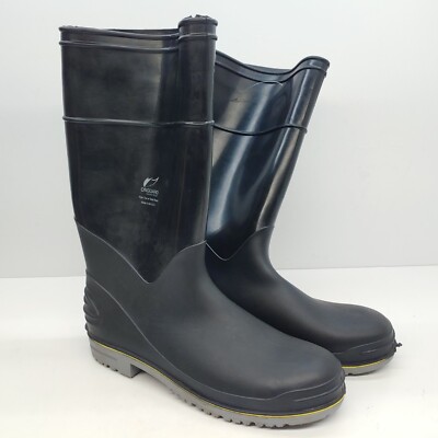 Dunlop Onguard Rain Mud Boots Men's Size 12 M Black Waterproof Plain Toe  89904