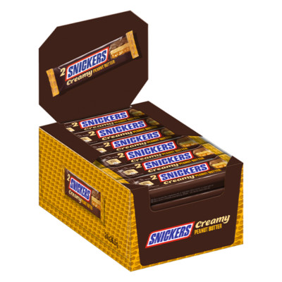 Snickers Creamy Peanut Schokoriegel, 24x36,5g
