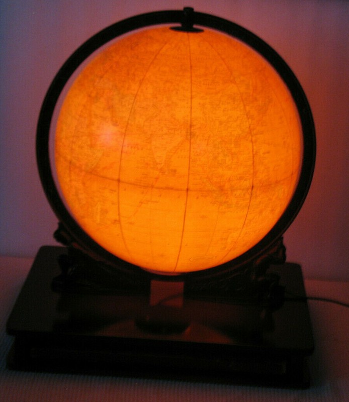 George F. Cram 12" Lighted Terrestrial Globe No.53 C80