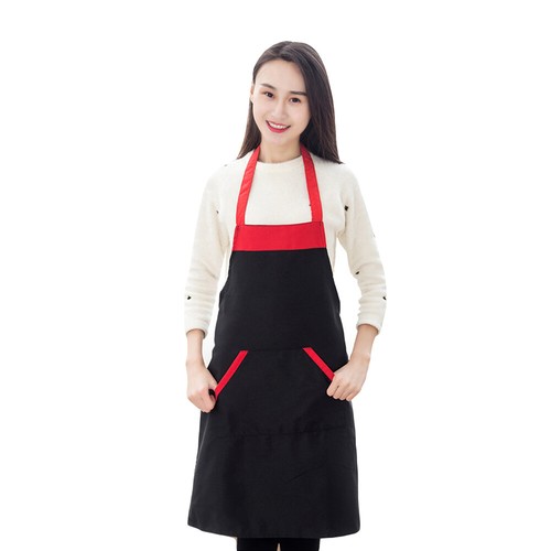 Home Kitchen Hotel Restaurant Aprons Men Women Waterproof Stitching Color Apron - Picture 3 of 13