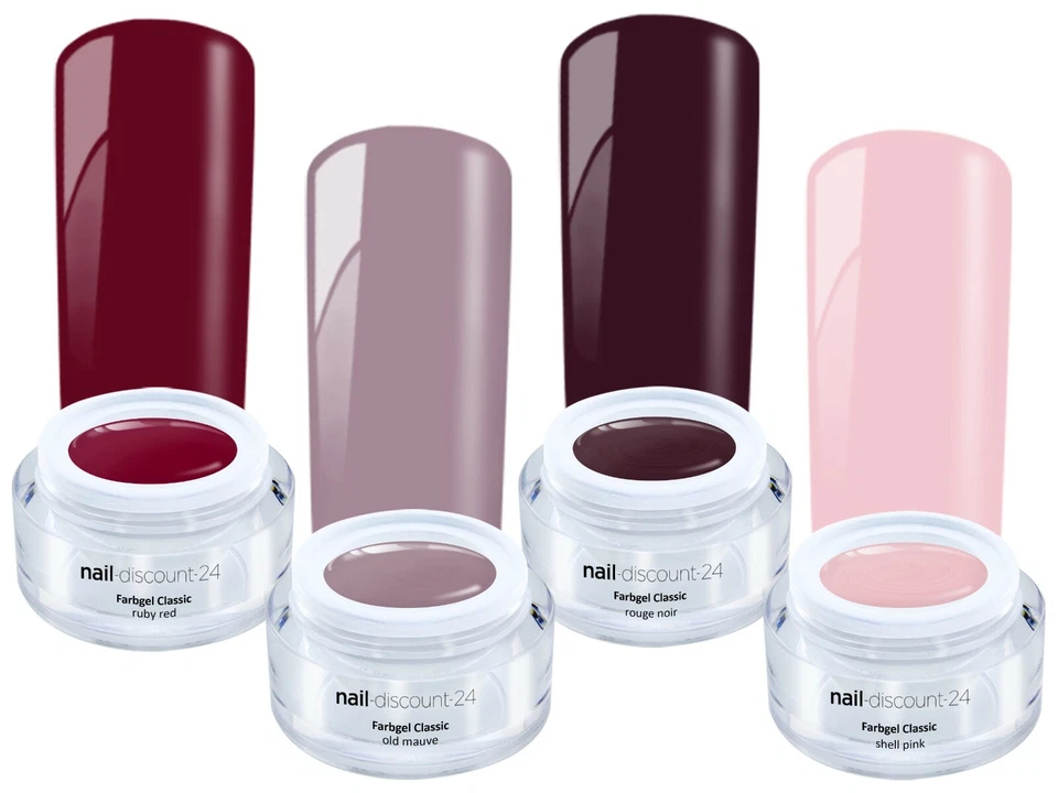 XXL Nagelstudio Farb UV Gel STARTER SET Amarena Cherry NailArt Einsteiger French - Bild 2 von 4