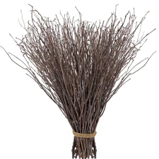 60Pcs Real Dried Birch Twigs Branches - 17” Natural Decorative Birch Branc