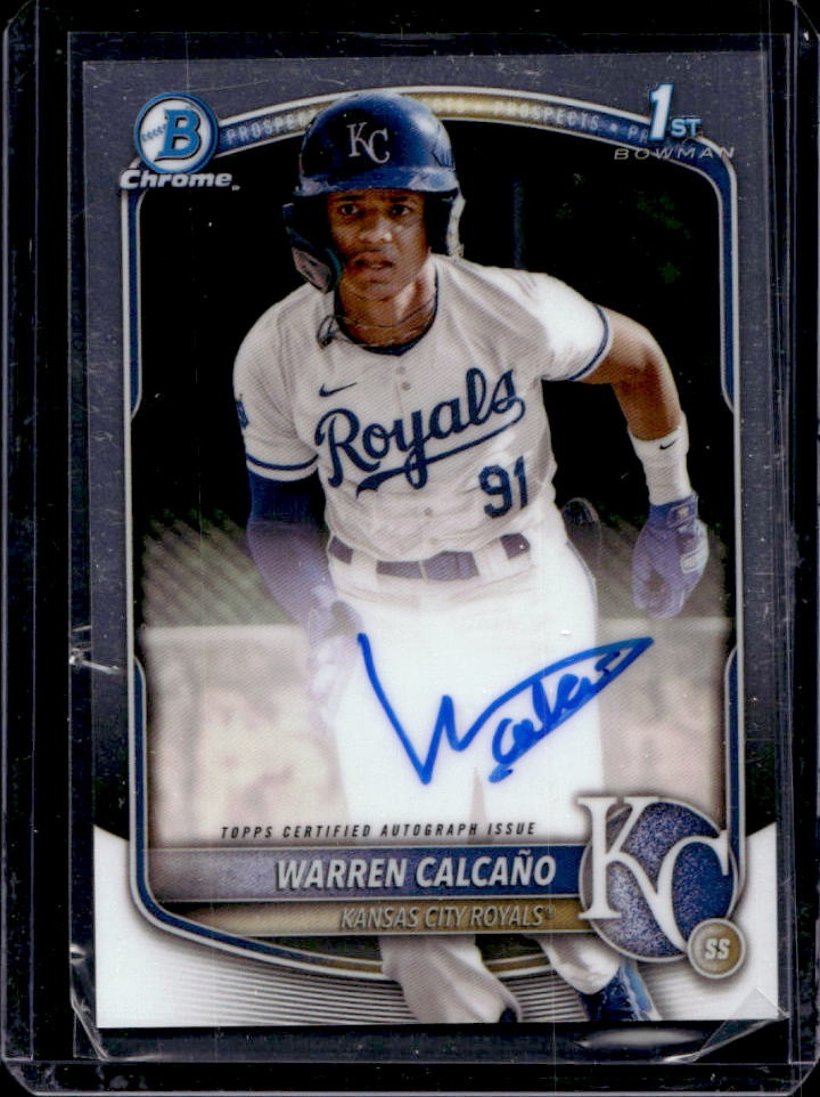 2025 Bowman Chrome Warren Calcano Auto 1st #CPA-WC Royals