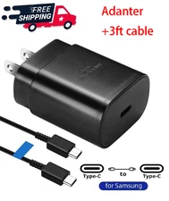 25w Type USB-C Fast Wall Charging For Samsung Galaxy S20 S21 5G lot US