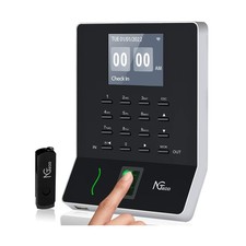 NGTeco Fingerprint Time Clock w/ App, PIN, WiFi, No Fee, for Small Business