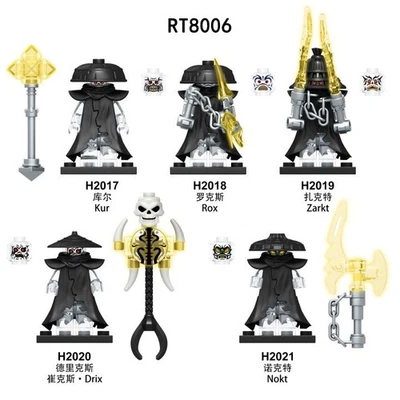 Minifiguras de juguete personalizadas Lego Ninjago Ninja Forbidden 5 cinco héroes Kur Rox Zarkt