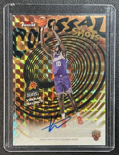 KHAMAN MALUACH 2025-26 TOPPS FINEST COLOSSAL SHOTS AUTO GOLD GEOMETRIC RC 47/50