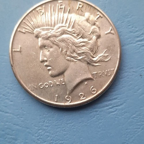 1926 United States Peace Dollar $1 Silver Coin 0.9 Fineness Uncertified