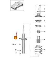 PORSCHE 718 CAYMAN 982 Stoßdämpfer hinten 982513029F NEU ORIGINAL