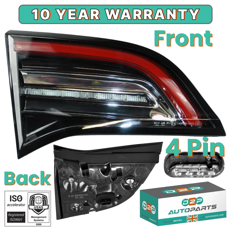 TAIL LIGHT LEFT INNER SECTION FOR TESLA MODEL Y AND MODEL 3 1502088-00-B