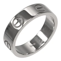 CARTIER Love Classic Model Ring K18 white gold #6.6(US Size) 7.35g Women