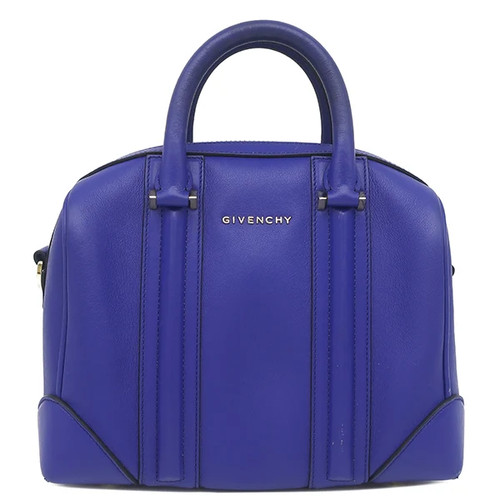 GIVENCHY Lucrezia 2WAY Bag Handbag Calfskin Blue Unisex #HDB1015