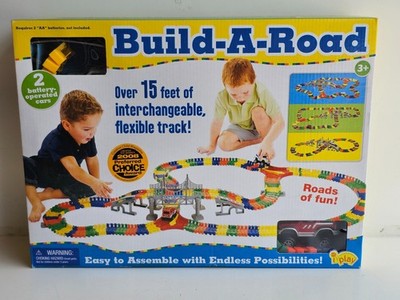 iPlay Build-A-Road Track Set Sealed New 15ft Flexible Track 2 Cars G02265 2008