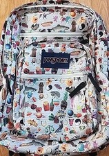 New JanSport Superbreak Backpack Limited Edition Multi Stickers Lifetime Warrant