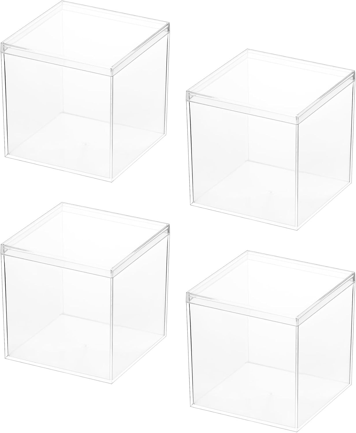 Boîte de présentation acrylique cube rangement transparent 10x10 vitrine collection