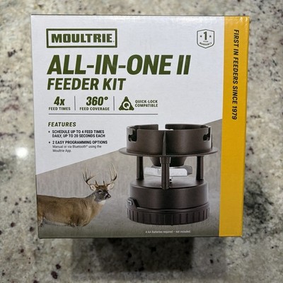 Moultrie All-in-One II Deer Feeder Kit Quicklock Adapter Fits Most 4x Feed Times