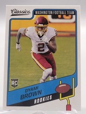 2021 CLASSICS DYAMI BROWN ROOKIE FOOTBALL CARD COMMANDERS NFL 173 panini