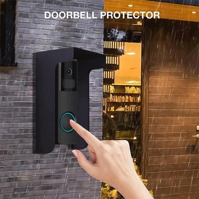 Ring Doorbell Rainproof Cover Metal Bracket Kit (Black)