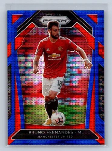 Bruno Fernandes 2020-21 Panini Prizm Blue Pulsar Prizm SP Manchester United #12