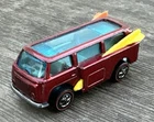 Vintage 1969 Hot Wheels Redline Red Beach Bomb Volkswagen Surf Van