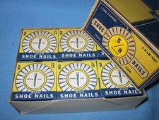 12 Boxes (1 Case) of Vintage 5/8 Brassed  Shoe Nails Holland Mfg New Old Stock