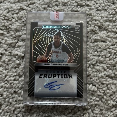 2024-25 Panini Obsidian - Rookie Eruption Autographs Bub Carrington /149