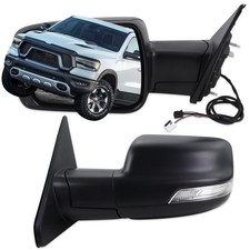 Left Driver Mirror for Ram 1500 2019-2026 Heated Signal Puddle Light 5ZK43KARAH