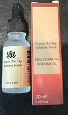 Organic Skin Tag Solutions Serum, Rose Cleansing Essential Oil - A0088