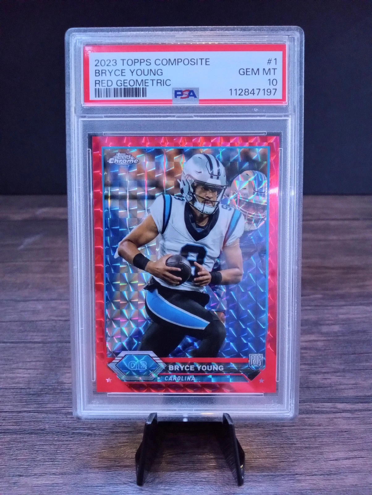 Bryce Young Topps Composite #1 Red Geometric